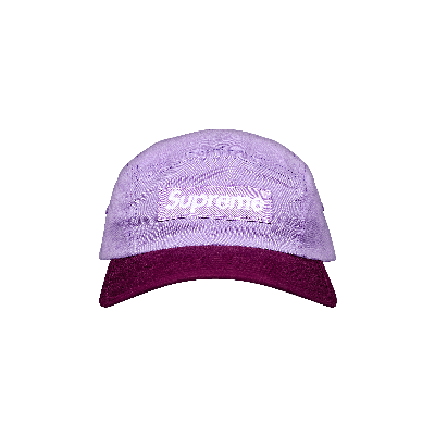 Pre-owned Supreme Waxed Cotton Camp Cap 'purple'