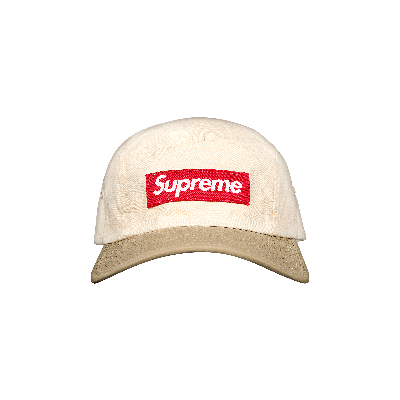 Pre-owned Supreme Waxed Cotton Camp Cap 'natural' In Cream