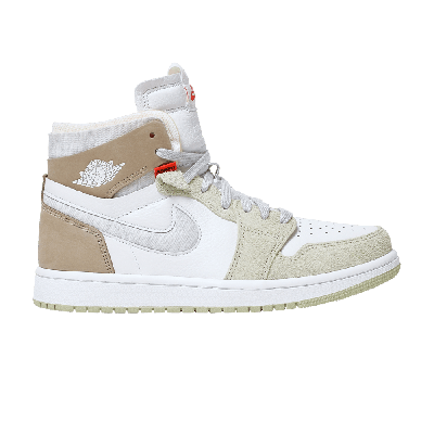 Pre-owned Air Jordan Wmns  1 High Zoom Comfort 'olive Aura' In White