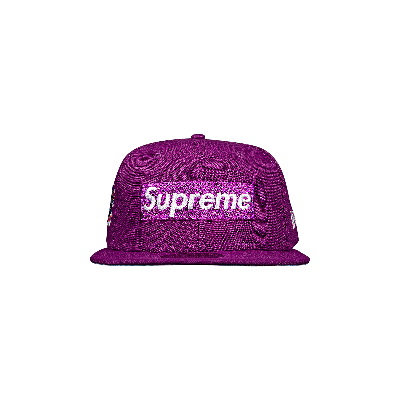 Pre-owned Supreme No Comp Box Logo New Era 'lavender' In Purple