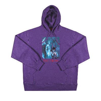Pre-owned Supreme X The Crow Hooded Sweatshirt 'dusty Purple'