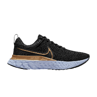 Pre-owned Nike Wmns React Infinity Run Flyknit 2 'black Metallic Gold'
