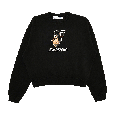 Pre-owned Off-white Caravaggio Hand Over Crewneck 'black/multicolor'