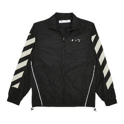 Pre-owned Off-white Diag Nylon Track Top 'black/abbey/stone'