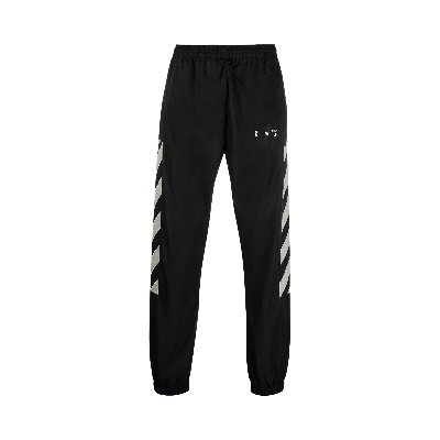 Pre-owned Off-white Diag Nylon Track Pants 'black/abbey/stone'
