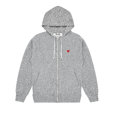 Pre-owned Comme Des Garçons Play Small Heart Hoodie 'grey'