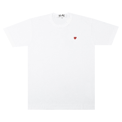 Pre-owned Comme Des Garçons Play Small Heart T-shirt 'white'