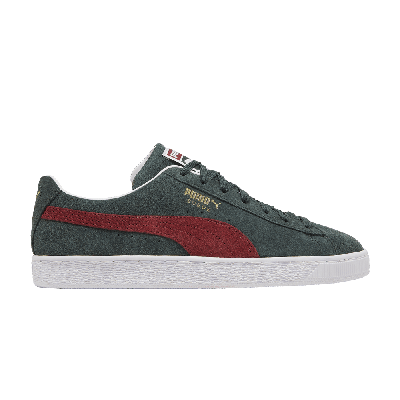 Pre-owned Puma Suede Classic 21 'green Gables Intense Red'
