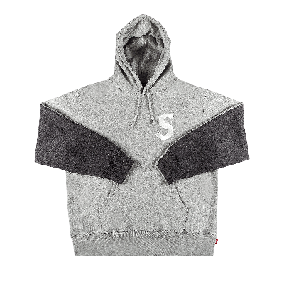 Pre-owned Supreme S Logo Split Hooded Sweatshirt 'heather Grey'