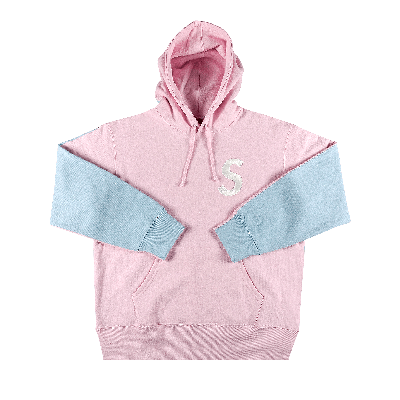 Pre-owned Supreme S Logo Split Hooded Sweatshirt 'light Pink'