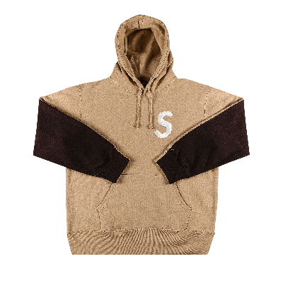 Pre-owned Supreme S Logo Split Hooded Sweatshirt 'tan'