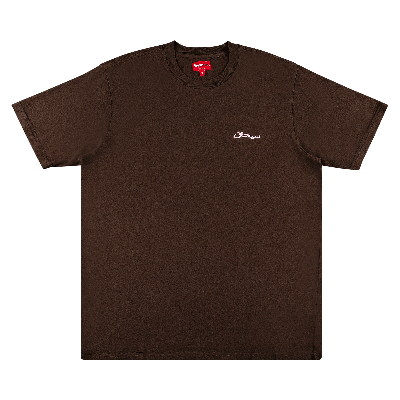 Pre-owned Supreme Arabic Logo Washed Short-sleeve Tee 'brown'
