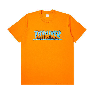 Pre-owned Supreme X Thrasher Skyline Tee 'orange'
