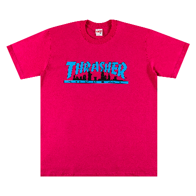 Pre-owned Supreme X Thrasher Skyline Tee 'pink'