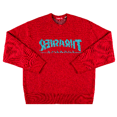 Pre-owned Supreme X Thrasher Sweater 'red'