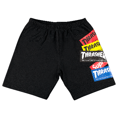 Pre-owned Supreme X Thrasher Multi Logo Sweatshort 'black'
