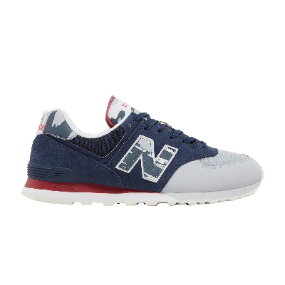 Pre-owned New Balance 574 'natural Indigo Camo' In Blue