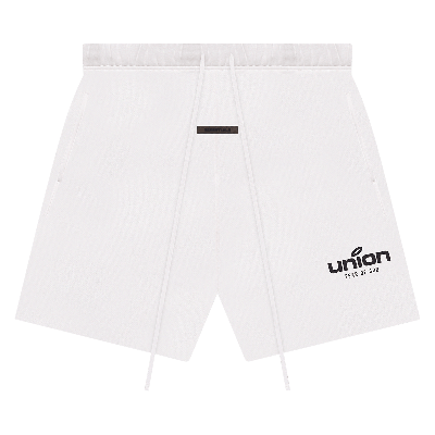 Pre-owned Essentials Fear Of God  X Union Vintage Sweat Short 'white'