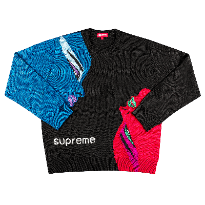 Pre-owned Supreme Faces Sweater 'black'