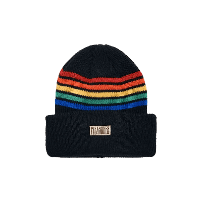 Pre-owned Pleasures Island Striped Beanie 'black'