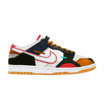 Pre-owned Nike Dunk Low Scrap Premium 'university Red' In Black