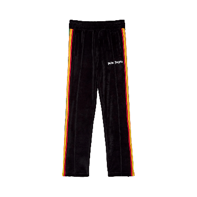 Pre-owned Palm Angels Pa Rainbow Chenille Track Pant 'black'
