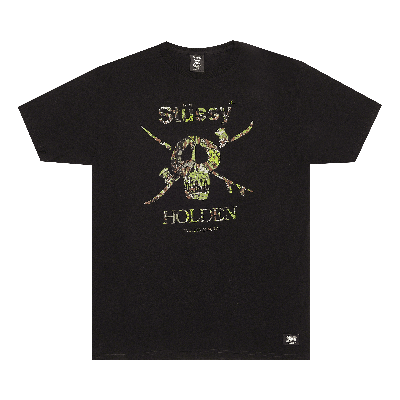 Pre-owned Stussy Camo Snow Skull Tee 'black'