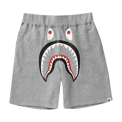 Bape Shark Sweat Shorts 'grey'