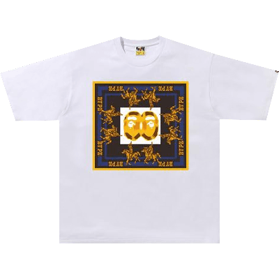 Pre-owned Bape Double Ape Head Rlx Tee 'white'