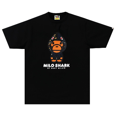 Pre-owned Bape Milo Shark Tee 'black/navy'