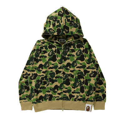 Pre-owned Bape Giant Abc Camo Full Zip Hoodie 'green'