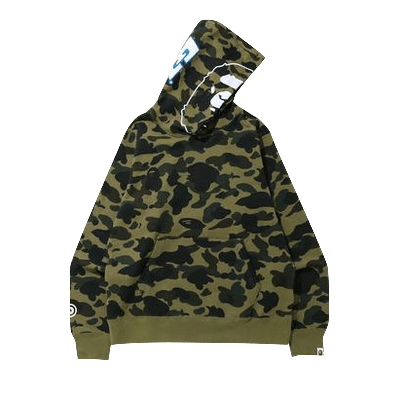 Pre-owned Bape 1st Camo 2nd Ape Pullover Hoodie 'green'