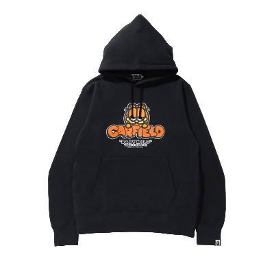 Pre-owned Bape X Garfield Pullover Hoodie 'black'