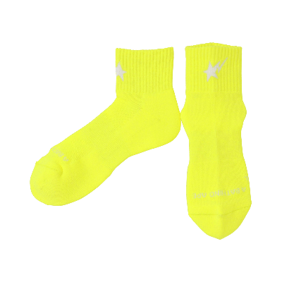Pre-owned Bape Sta Ankle Socks 'yellow'
