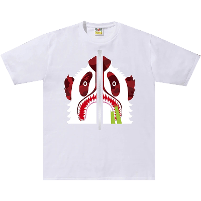 Pre-owned Bape Color Camo Panda Tee 'white/red'
