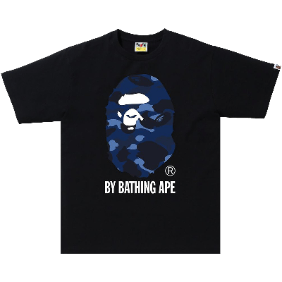 Pre-owned Bape Color Camo Tee 'black/navy'