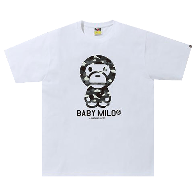Pre-owned Bape City Camo Baby Milo Tee 'white'