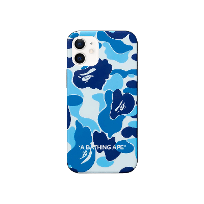 Pre-owned Bape Abc Camo Iphone 12 Mini Case 'blue'
