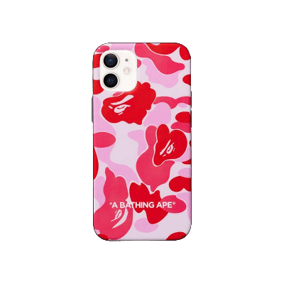 Pre-owned Bape Abc Camo Iphone 12 Mini Case 'pink'