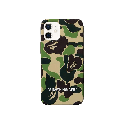 Pre-owned Bape Abc Camo Iphone 12 Mini Case 'green'