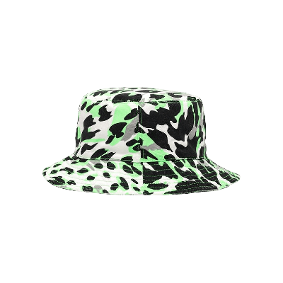 Pre-owned We11 Done We11done Leopard Bucket Hat 'neon Green'