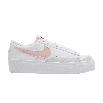 Pre-owned Nike Wmns Blazer Low Platform 'white Pink Glaze'