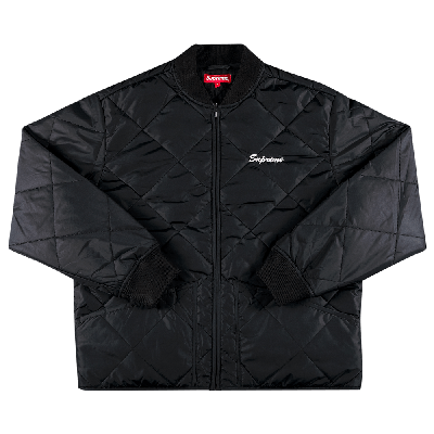 Pre-owned Supreme Quit Your Job Quilted Work Jacket 'black'