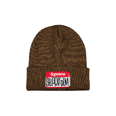 Pre-owned Supreme Gonz Nametag Beanie 'brown'