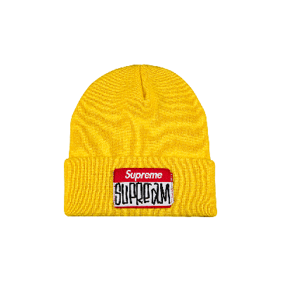 Pre-owned Supreme Gonz Nametag Beanie 'yellow'