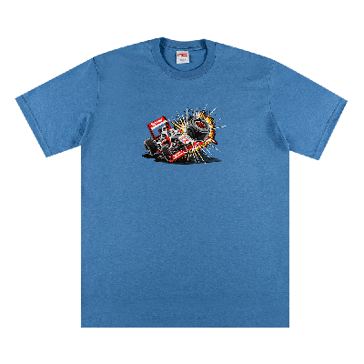 Pre-owned Supreme Crash Tee 'dusty Light Royal' In Blue