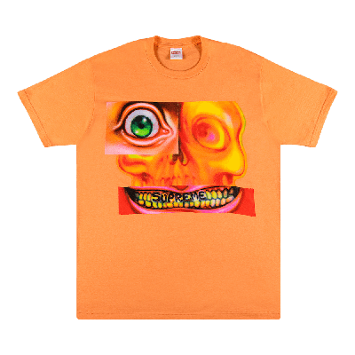 Pre-owned Supreme Face Tee 'peach' In Orange