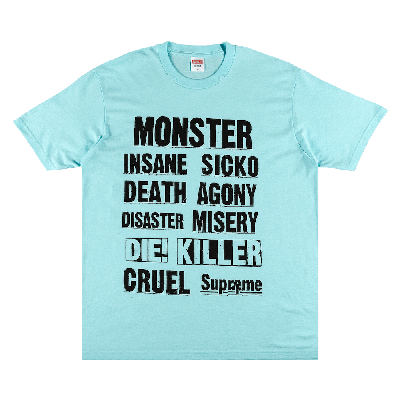 Pre-owned Supreme Monster Tee 'turquoise' In Blue
