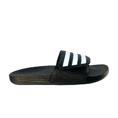 Pre-owned Adidas Originals Adilette Comfort Adjustable Slide 'black White'