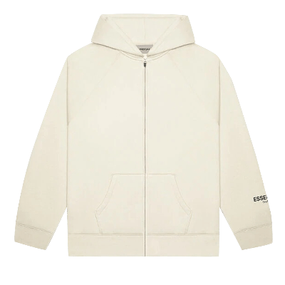 Pre-owned Essentials Fear Of God  Full Zip Hoodie 'cream'